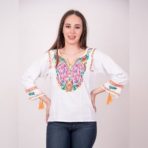 Peacocks Mexican White Top